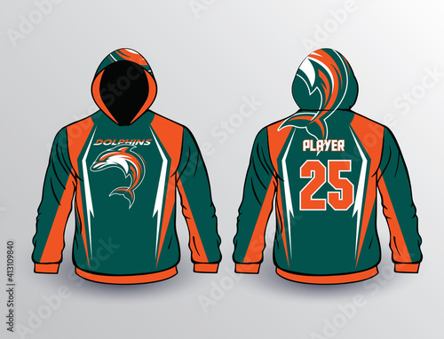 Baseball softball soccer esports all sports team gear unique design fleece hoodie templates and mockup