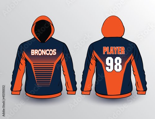 Baseball softball soccer esports all sports team gear unique design fleece hoodie templates and mockup