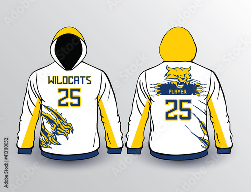 Baseball softball soccer esports all sports team gear unique design fleece hoodie templates and mockup