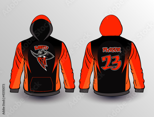 Baseball softball soccer esports all sports team gear unique design fleece hoodie templates and mockup