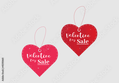 Heart valentines day sale label design