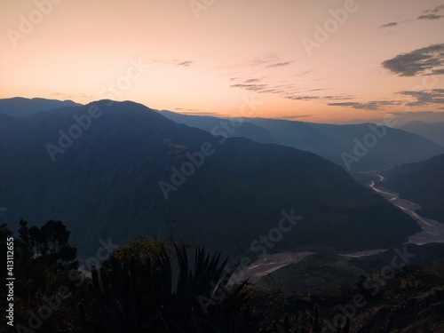sunset in the mountains