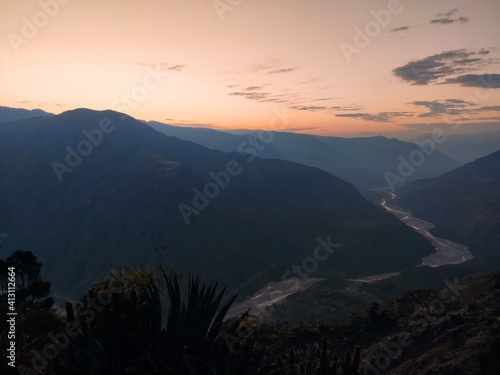 sunset in the mountains