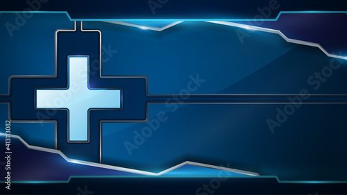 abstract tech medical innovation concept design frame background banner backdrop eps 10 vector