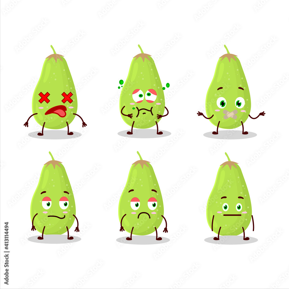 Bilimbi cartoon in character with nope expression Bilimbi cartoon in character with nope expression