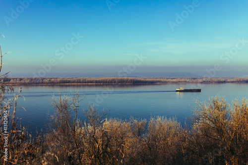 sunset over the river