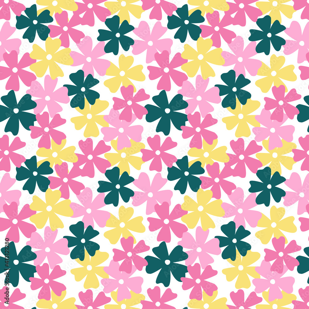 Seamless pattern with chrysanthemum leaves in pastel colors on a white background. Floral modern print for fabric, wallpaper, textile, wrapping, bedding, floral design. Hand drawn vector graphic Seamless pattern with chrysanthemum leaves in pastel colors on a white background. Floral modern print for fabric, wallpaper, textile, wrapping, bedding, floral design. Hand drawn vector graphic