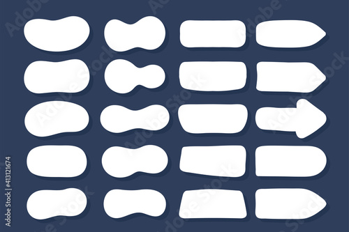 Set of speech bubble boxes vectors for dialogs. Cartoon dialogue Isolated on background