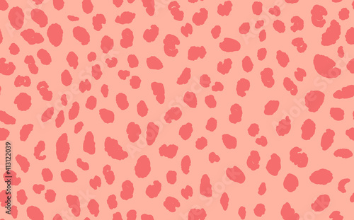 Abstract modern leopard seamless pattern. Animals trendy background. Pink decorative vector stock illustration for print, card, postcard, fabric, textile. Modern ornament of stylized skin