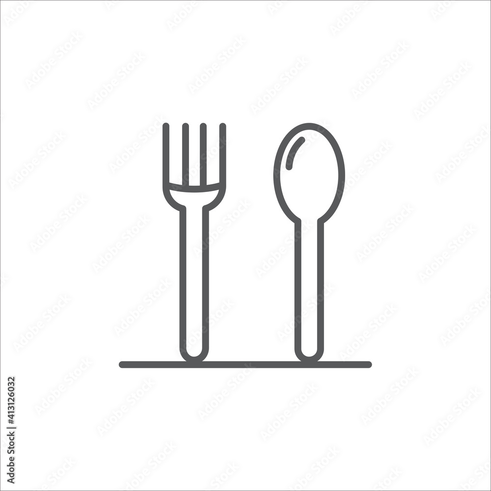 Food court icon outline food court vector icon. Food court icon outline food court vector icon.