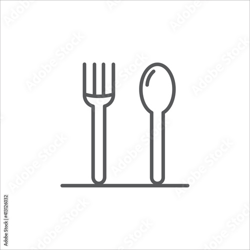 Food court icon outline food court vector icon.
