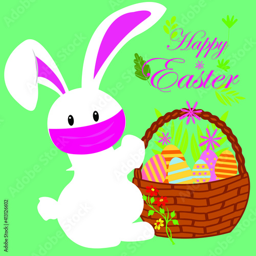 easter bunny with basket
