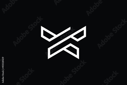 MX logo letter design on luxury background. XM logo monogram initials letter concept. MX icon logo design. XM elegant and Professional letter icon design on black background. M X XM MX