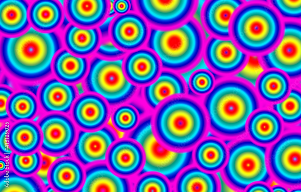 Illustration of seamless pattern with multi-color circles Illustration of seamless pattern with multi-color circles
