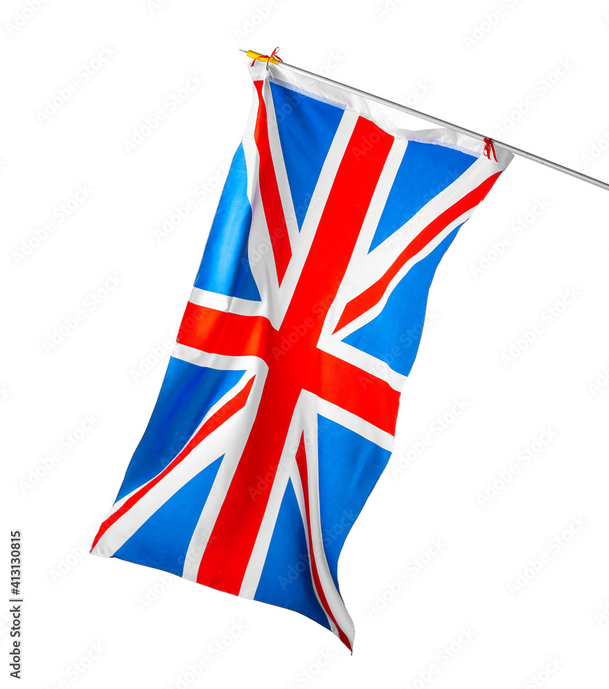 Fototapeta premium Flag of the United Kingdom isolated on white background