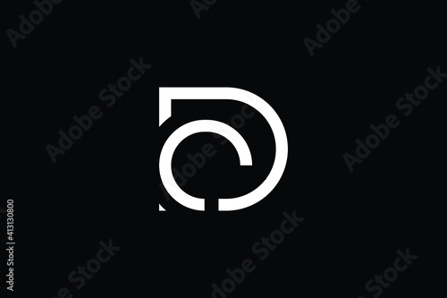 DC logo letter design on luxury background. CD logo monogram initials letter concept. DC icon logo design. CD elegant and Professional letter icon design on black background. D C CD DC photo