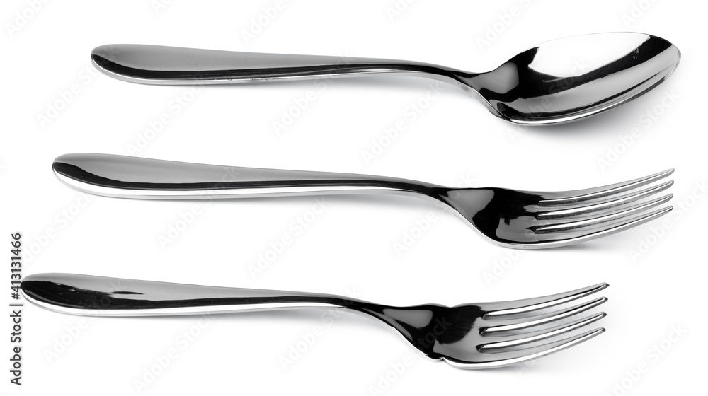 Set of dining cutlery isolated on white background Set of dining cutlery isolated on white background