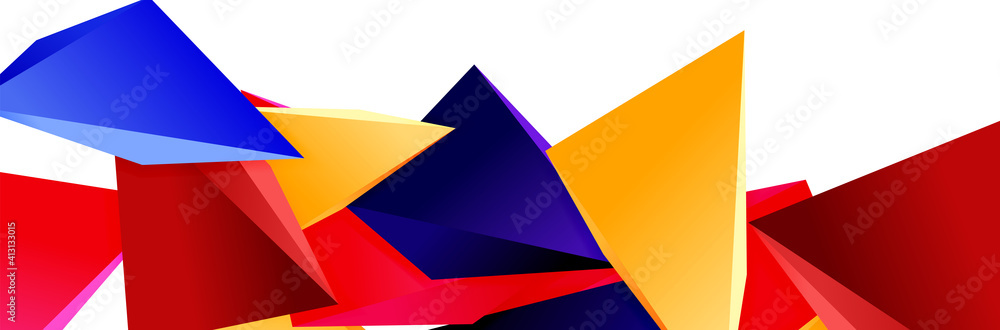 Triangle mosaic abstract background, 3d triangular low poly shapes. Geometric vector illustration for covers, banners, flyers and posters and other Triangle mosaic abstract background, 3d triangular low poly shapes. Geometric vector illustration for covers, banners, flyers and posters and other