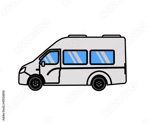 Gazelle car on a white background. Symbol. Vector illustration.