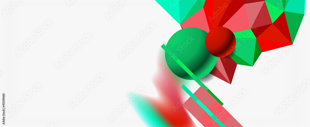 Trendy 3d geometric composition, design template for business or technology presentation, internet poster or web brochure cover Trendy 3d geometric composition, design template for business or technology presentation, internet poster or web brochure cover