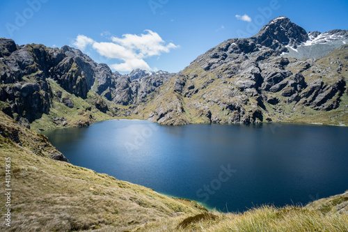 Lake Harris and Harris Saddle at Routeburn Track, South Island, New Zealand