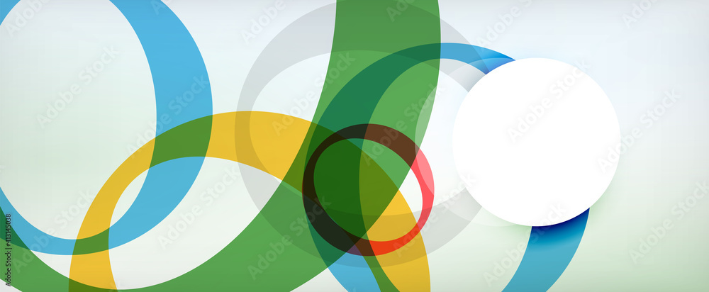 Ring geometric shapes, o letter repetition wallpaper. Abstract background for business or technology presentations, internet posters or web brochure covers Ring geometric shapes, o letter repetition wallpaper. Abstract background for business or technology presentations, internet posters or web brochure covers