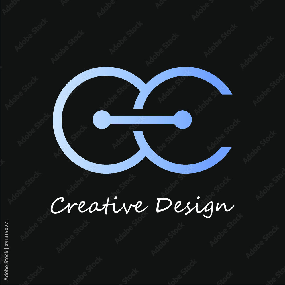 blue letter C combination logo blue letter C combination logo
