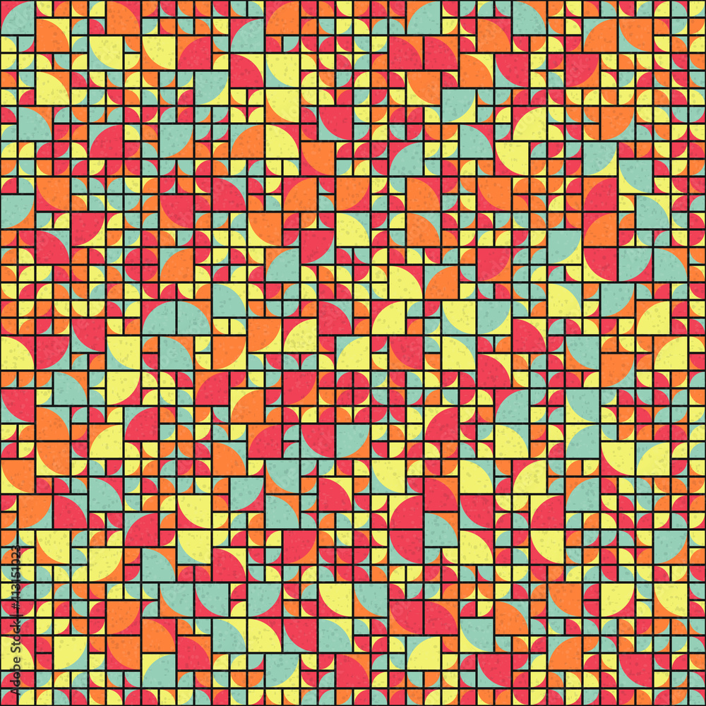 Fototapeta premium Abstract Geometric Pattern generative computational art illustration