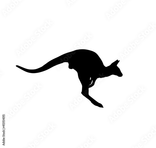 the kangaroo icon. bitmap illustration