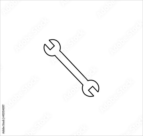 the wrench icon. bitmap illustration
