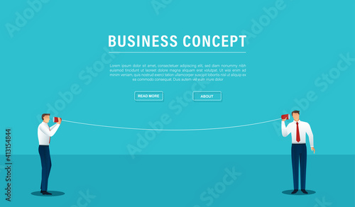 Two business communication. connection concept, Vector illustration