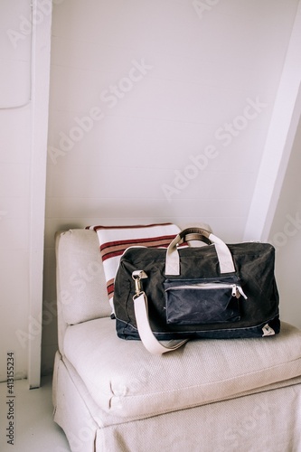 suitcase in the bedroom