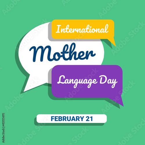 Vector illustration of International Mother Language Day as a banner, poster or template.