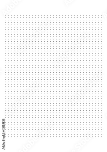Grid paper. Dotted grid on white background. Abstract dotted transparent illustration with dots. White geometric pattern for school, copybooks, notebooks, diary, notes, banners, print, books.