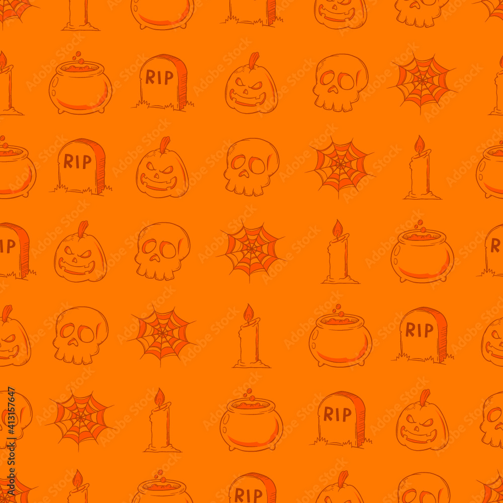 Halloween Seamless Pattern Background Halloween Seamless Pattern Background