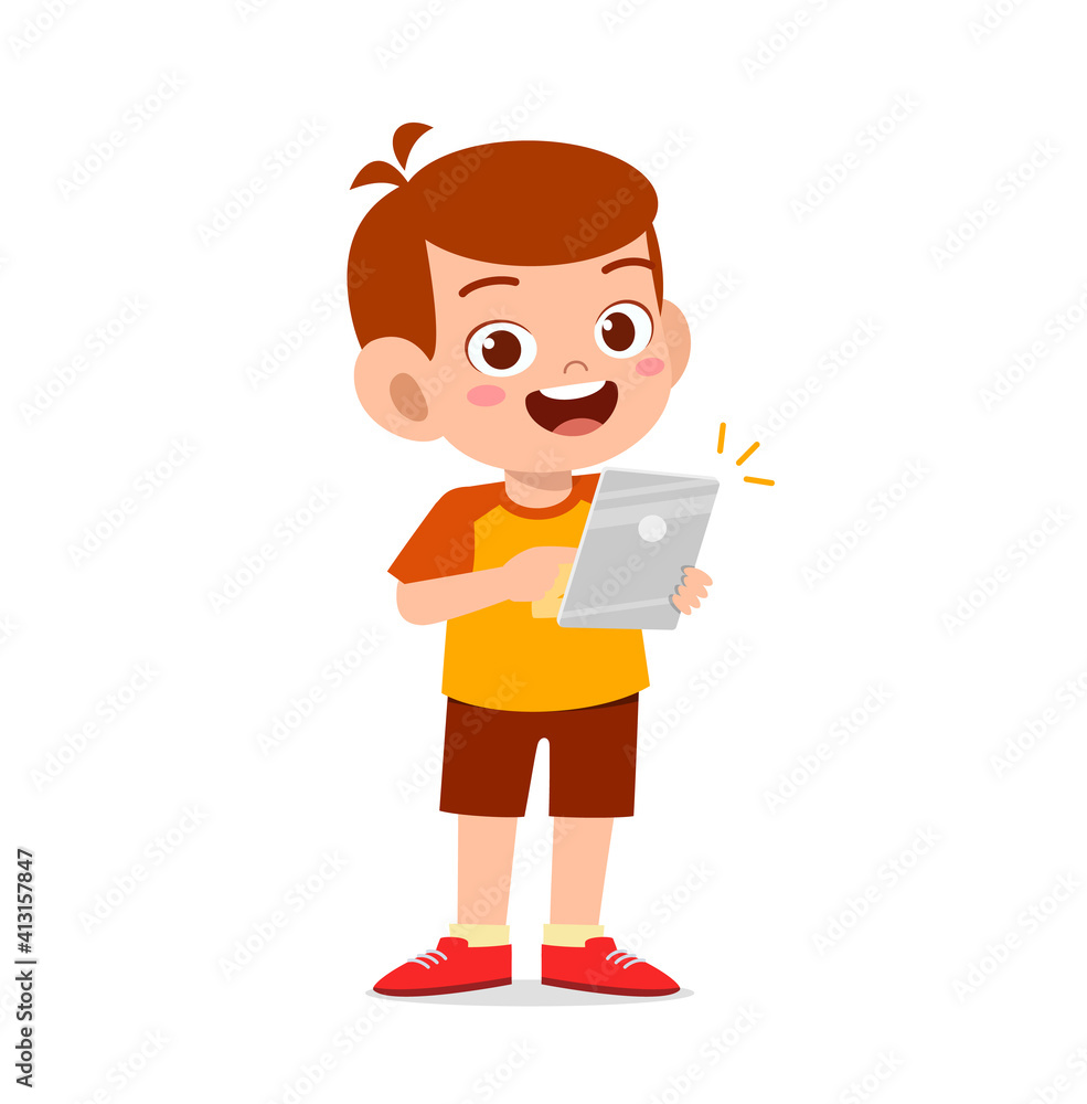 cute little boy using smartphone and internet cute little boy using smartphone and internet