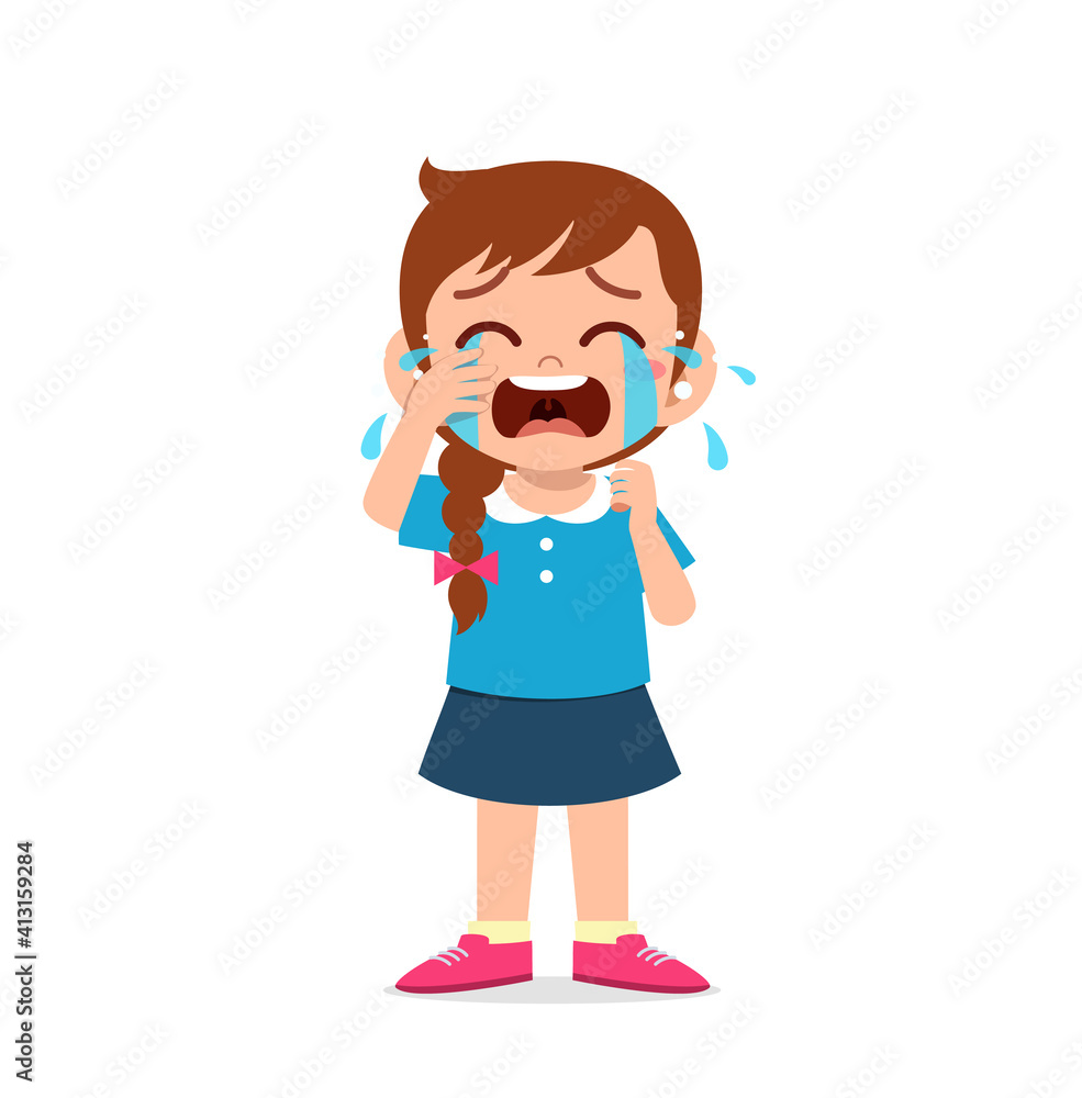 cute little girl with crying and tantrum expression cute little girl with crying and tantrum expression