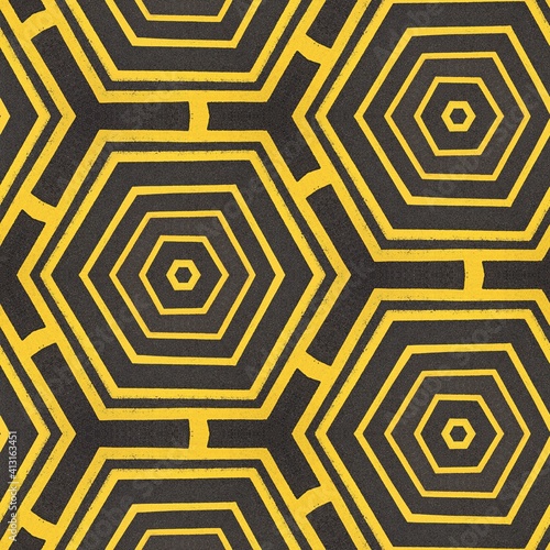 patterns and design from multiple sets of double yellow no parking lines