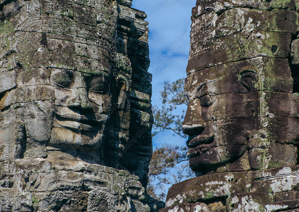 Face to face at Angkor Thom
