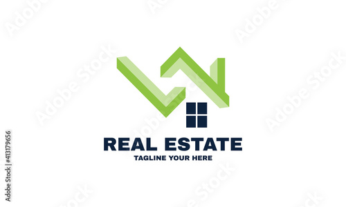stock vector abstract simple home real estate logo icon vector
