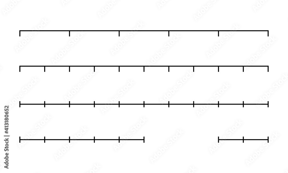 Black scale bars vector set. Map symbol. Stock Vector Adobe Stock