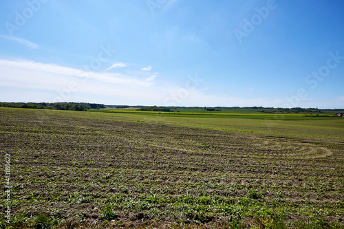 large empty field in the country side