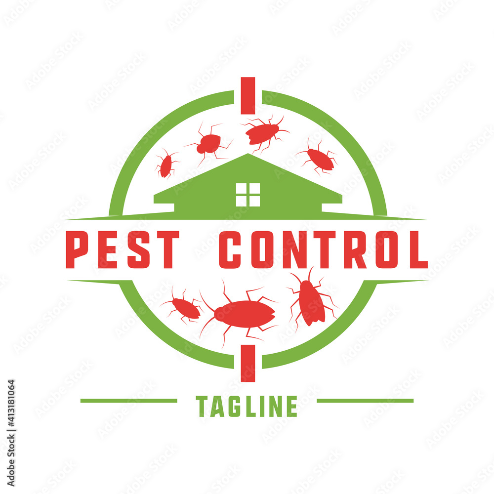 pest control logo for fumigation business. vector illustration Stock