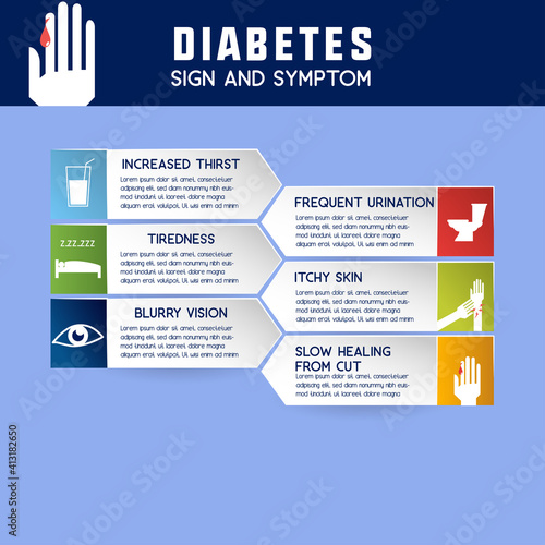 diabetes info graphic for diabetes awareness. vector illustration