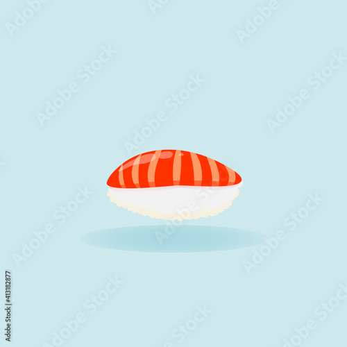 illustration of a fish on a blue background