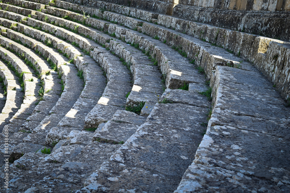 Roman theater stairs of Cuicul-Djemila city in Setif, Algeria. UNESCO world heritage site. Setif, Algeria Roman theater stairs of Cuicul-Djemila city in Setif, Algeria. UNESCO world heritage site. Setif, Algeria