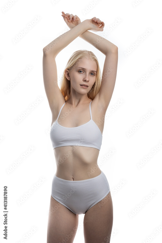 Portrait of a sporty woman. Diet, healthy lifestyle Portrait of a sporty woman. Diet, healthy lifestyle