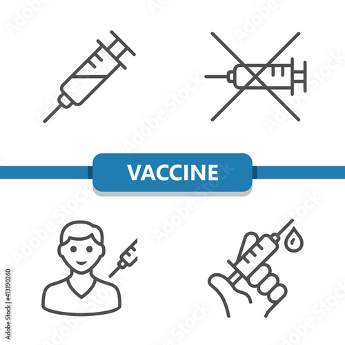 Vaccine, Vaccination Icons