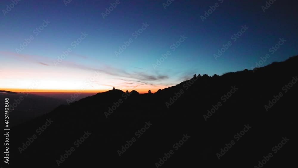 Amazing sunset from top of mountain in autumn time Amazing sunset from top of mountain in autumn time