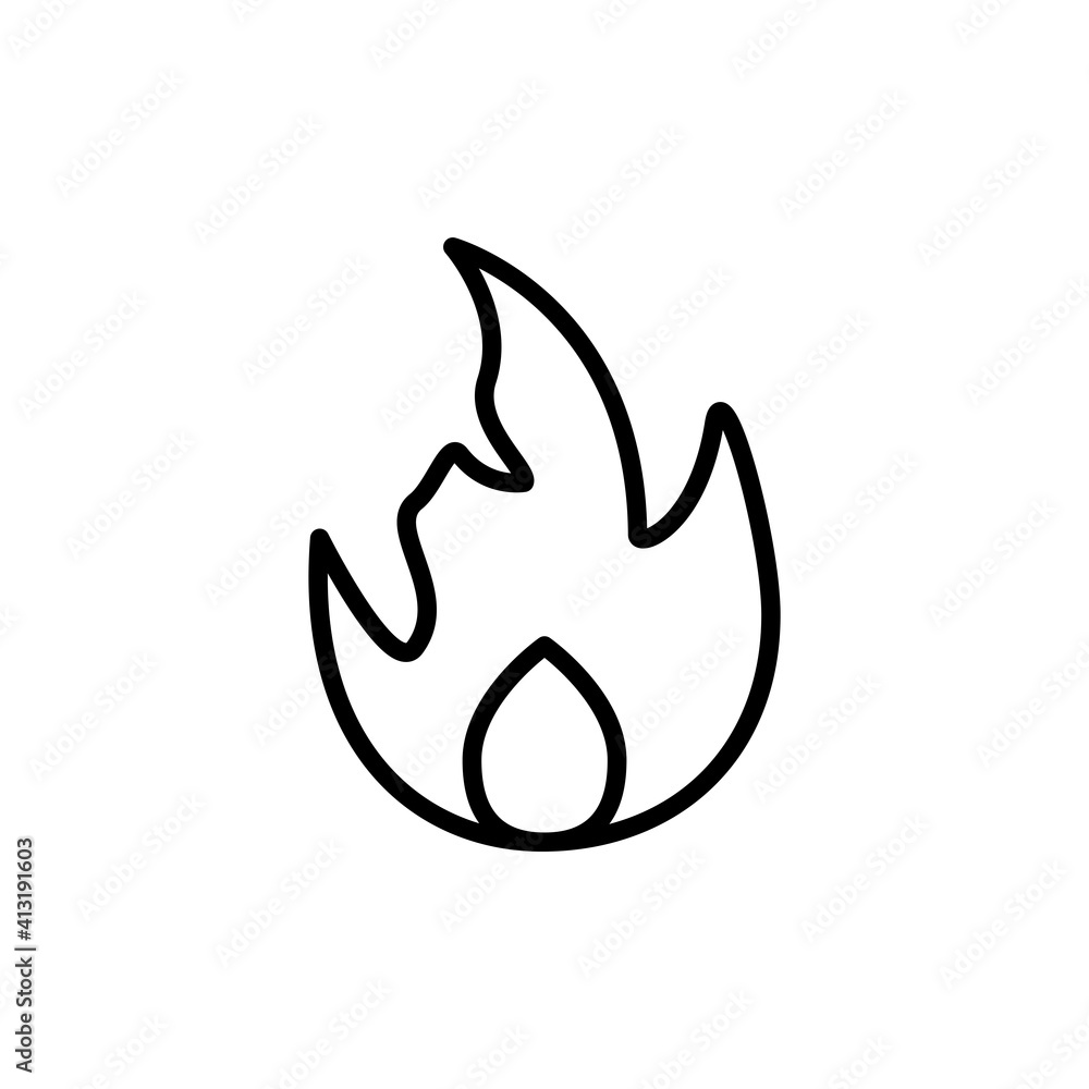 Fire Flat Icon Design Vector Template Illustration Fire Flat Icon Design Vector Template Illustration
